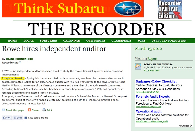 The Recorder 03/15/2012